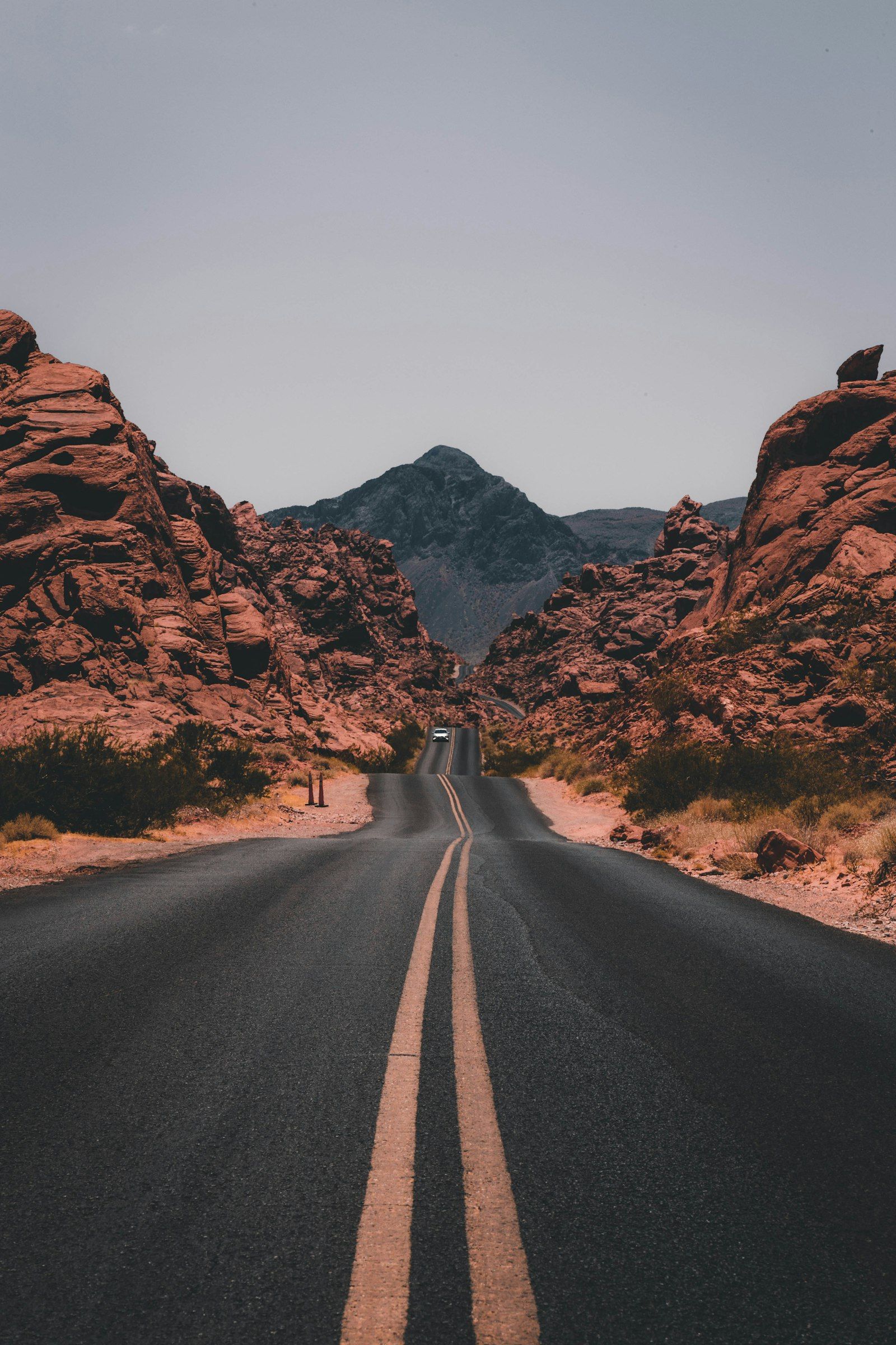 Open highway through red rock country